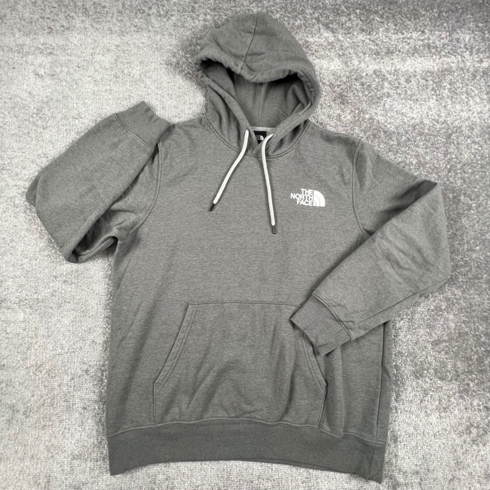The North Face Mens Gray Camo Box Logo Pullover Hoodie A7ZWH Size L
